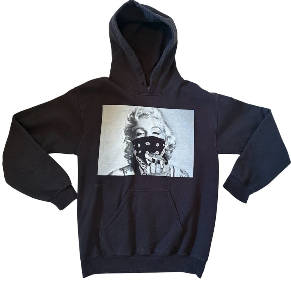 Marilyn Monroe Black Graphic Hoodie woman’s Small - Picture 2 of 8